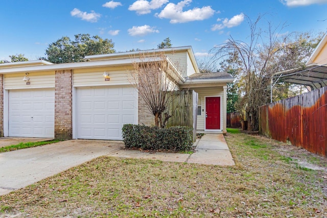 view of front of house featuring a garage