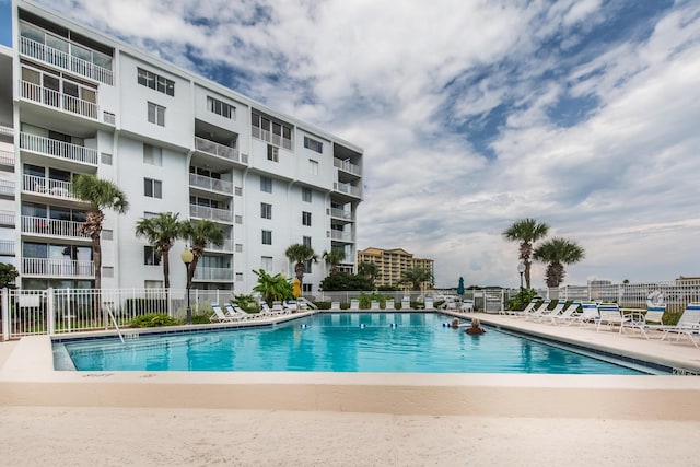 view of pool featuring a patio area