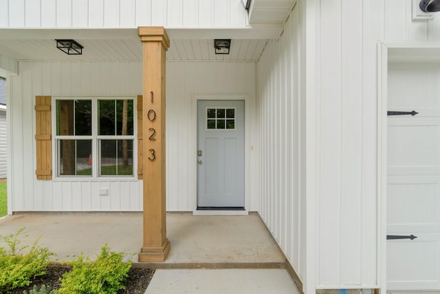 view of doorway to property