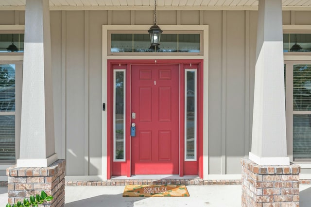 view of doorway to property