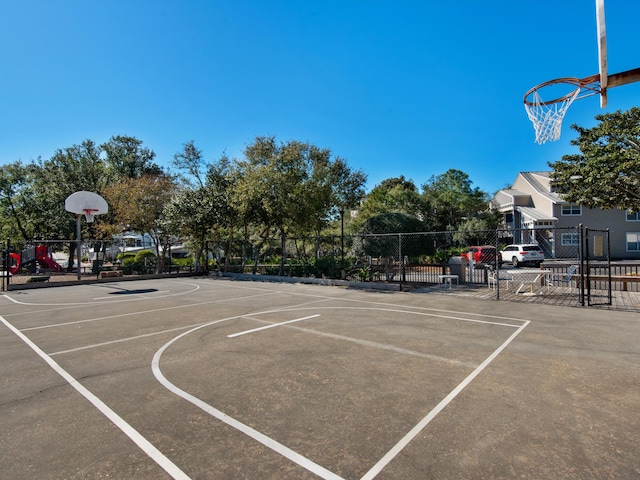 view of sport court