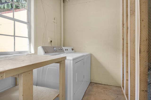 laundry area with washer and dryer