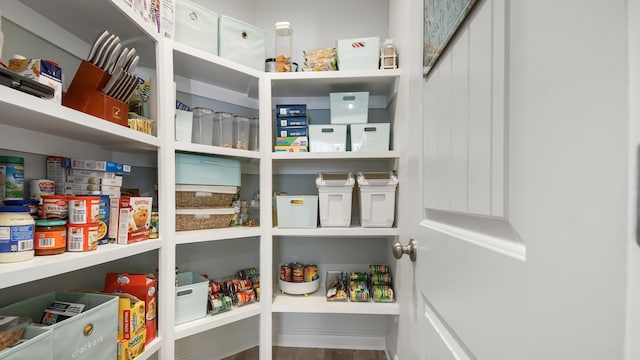 view of pantry