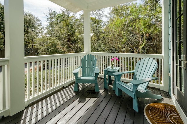 view of wooden deck