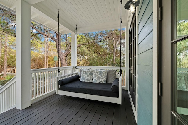 view of sunroom