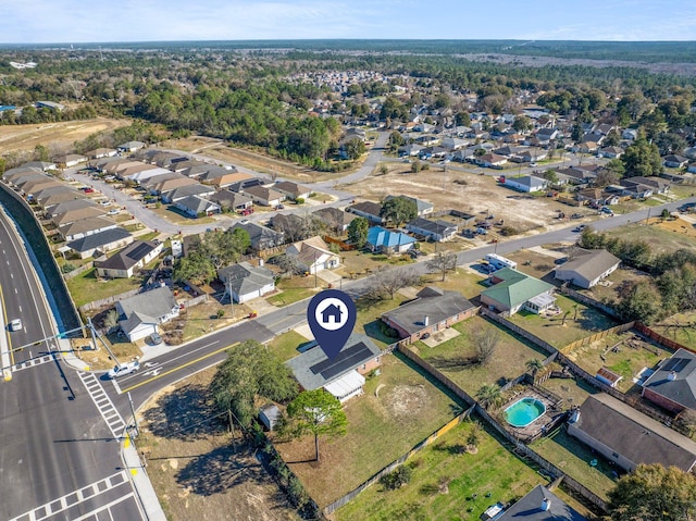 birds eye view of property