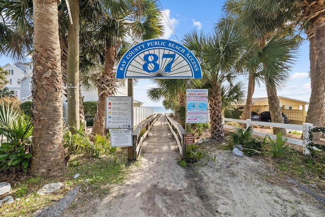 view of community sign