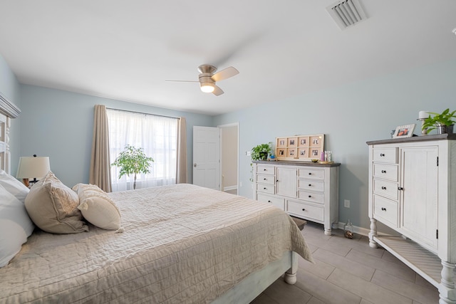 bedroom with ceiling fan