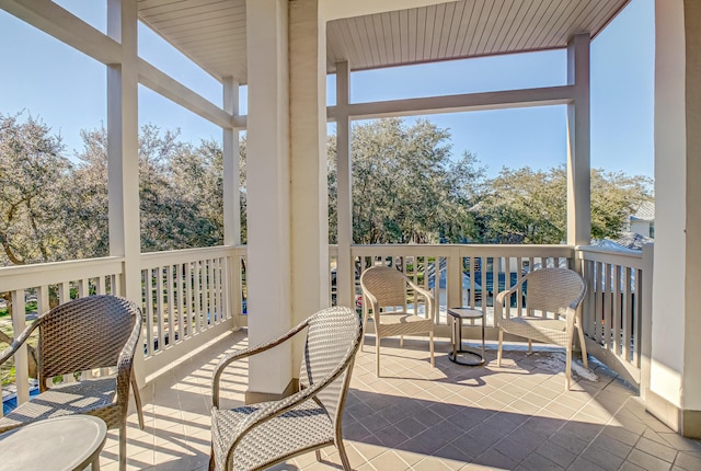 view of sunroom