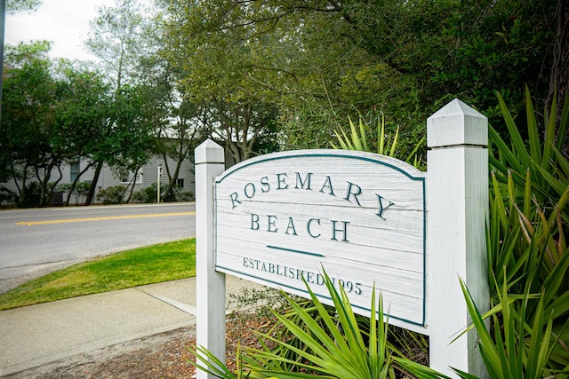 view of community sign