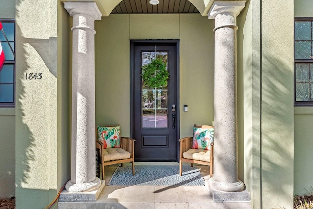 view of doorway to property