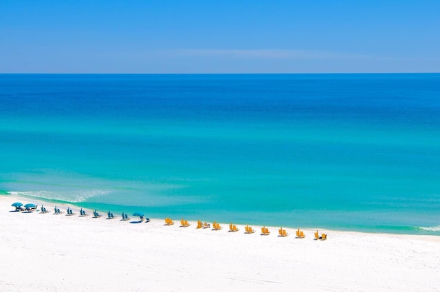 water view featuring a beach view