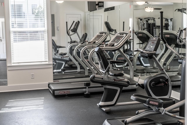 3986 W County Highway 30a Unit 231, Santa Rosa Beach, FL 32459 - workout area with baseboards
