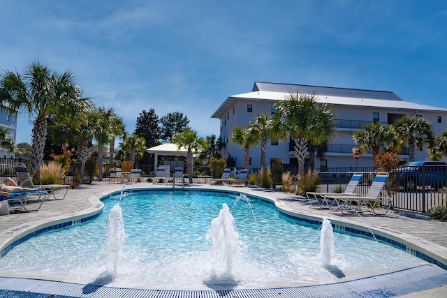 3986 W County Highway 30a Unit 231, Santa Rosa Beach, FL 32459 - view of swimming pool with a patio area and fence