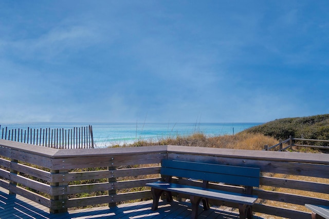 3986 W County Highway 30a Unit 231, Santa Rosa Beach, FL 32459 - surrounding community with a water view, fence, and a beach view