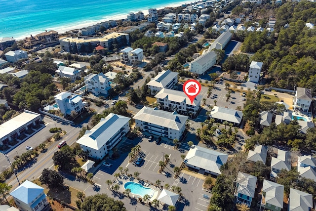 3986 W County Highway 30a Unit 231, Santa Rosa Beach, FL 32459 - bird's eye view with a water view and a view of the beach