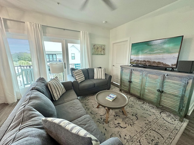3986 W County Highway 30a Unit 231, Santa Rosa Beach, FL 32459 - living room with wood finished floors