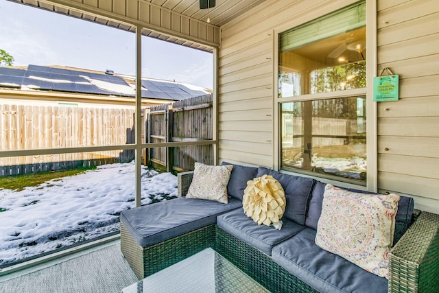 view of sunroom