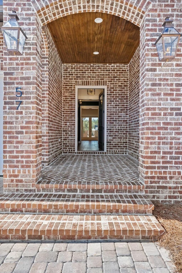 view of doorway to property