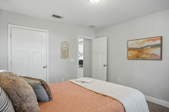 view of carpeted bedroom