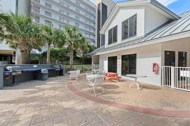 view of patio featuring area for grilling