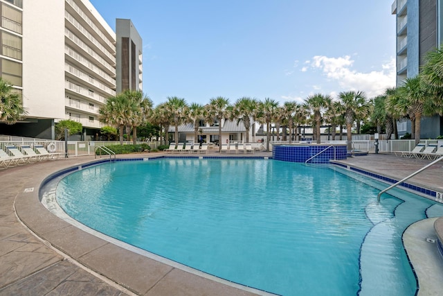 view of pool with a patio