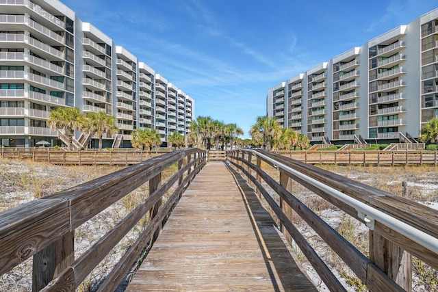 view of dock area