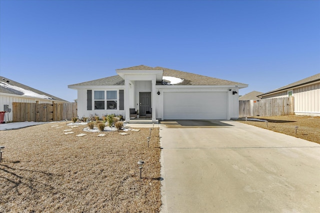 view of front of home featuring a garage