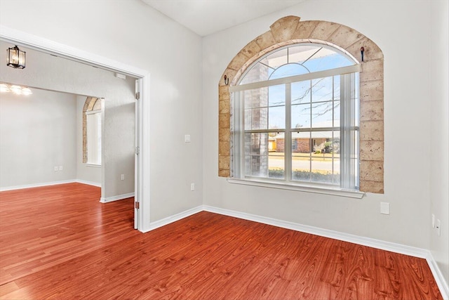 empty room featuring wood-type flooring