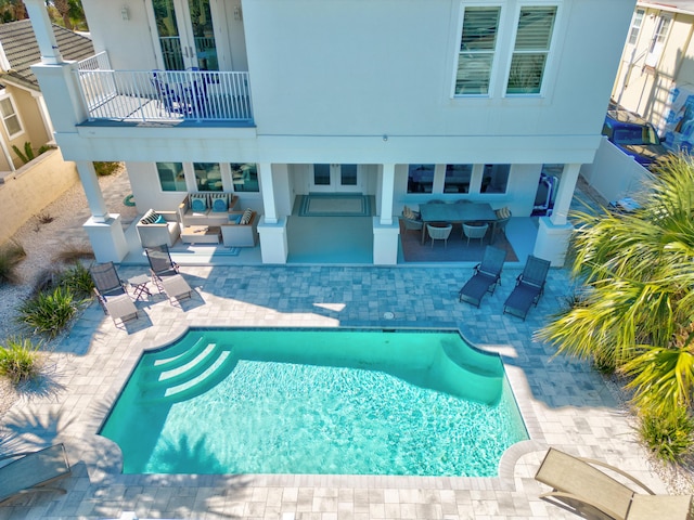 view of pool with a patio area