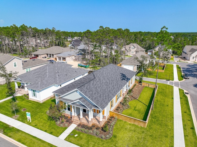 drone / aerial view featuring a residential view