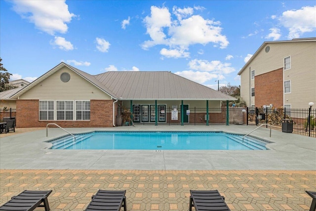 view of pool with a patio