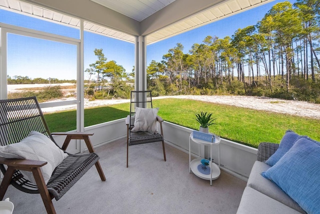 view of sunroom