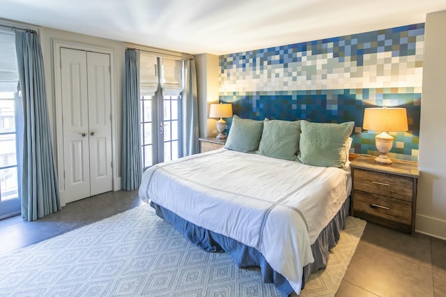 view of tiled bedroom