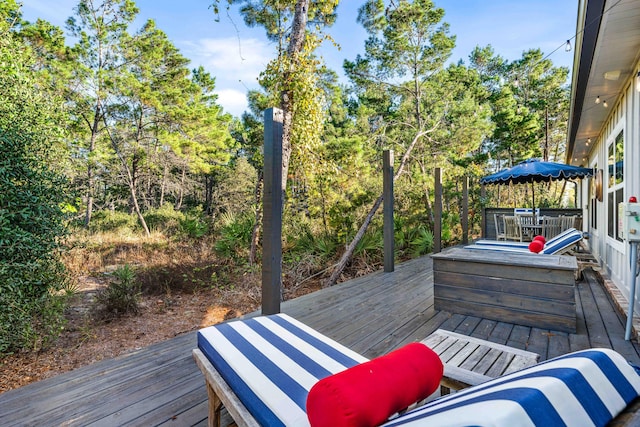 view of wooden deck