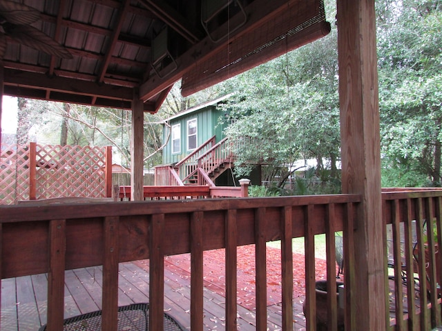 view of wooden deck