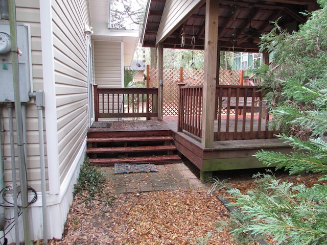 view of wooden terrace