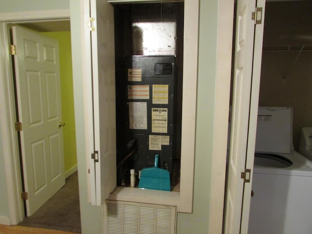 interior space featuring washer / dryer