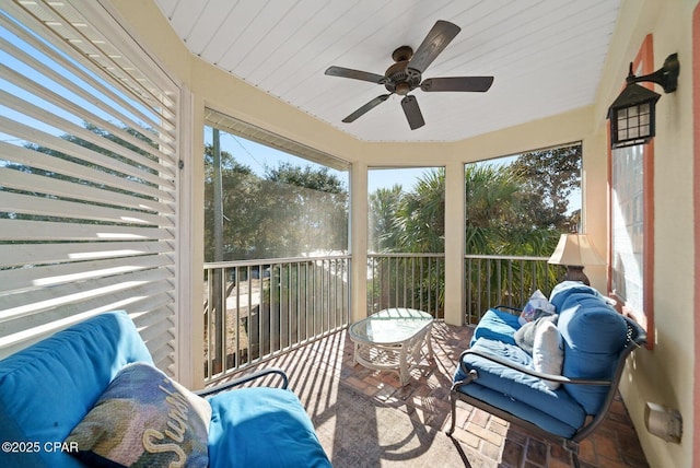 view of sunroom