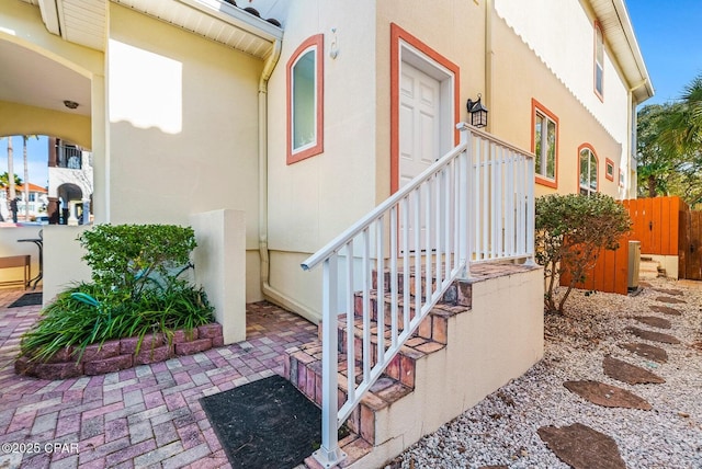 view of side of home with a patio area