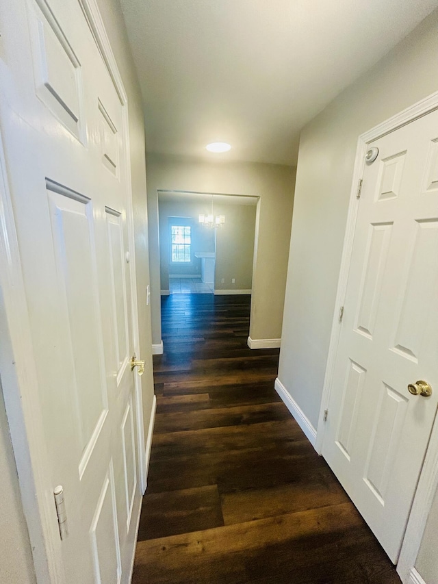 545 J H Crews Cir, Panama City, FL 32404 - corridor with dark wood-type flooring, baseboards, and recessed lighting