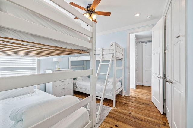 bedroom featuring wood-type flooring