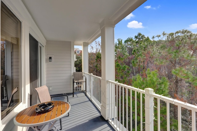 view of balcony