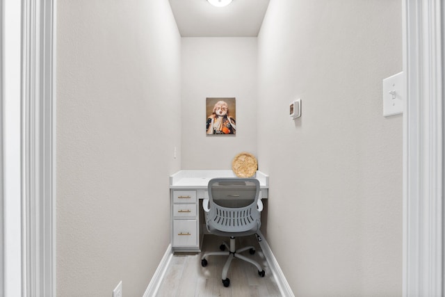 office featuring light wood-type flooring