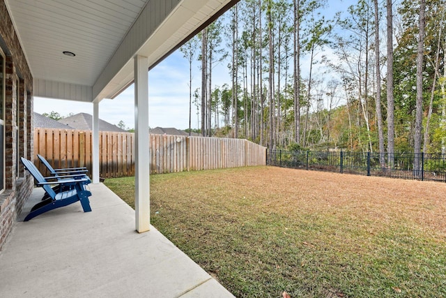 view of yard featuring a patio area