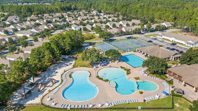 birds eye view of property