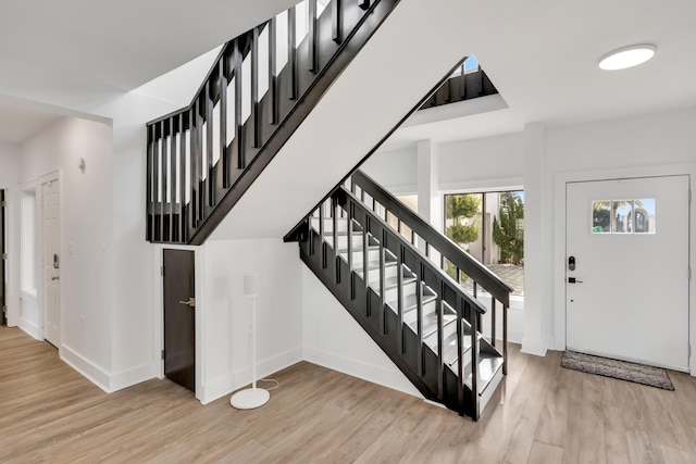 foyer featuring light hardwood / wood-style flooring