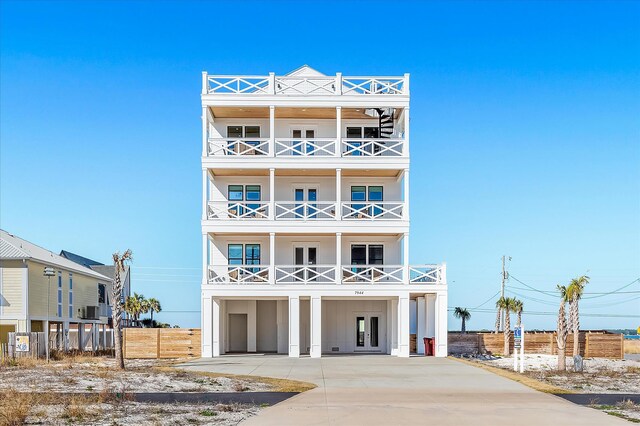 view of coastal inspired home