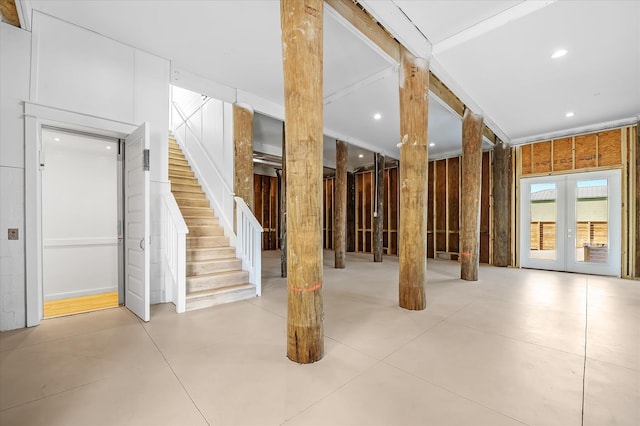 interior space with french doors