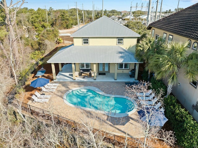 view of pool with a patio